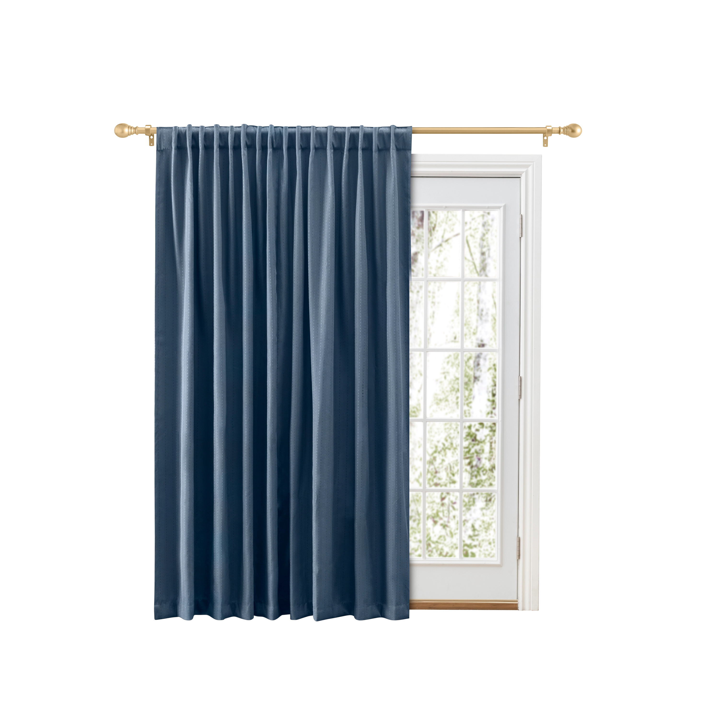 Ricardo Grand Pointe Rod Pocket Patio Panel w/Back Tabs & Wand