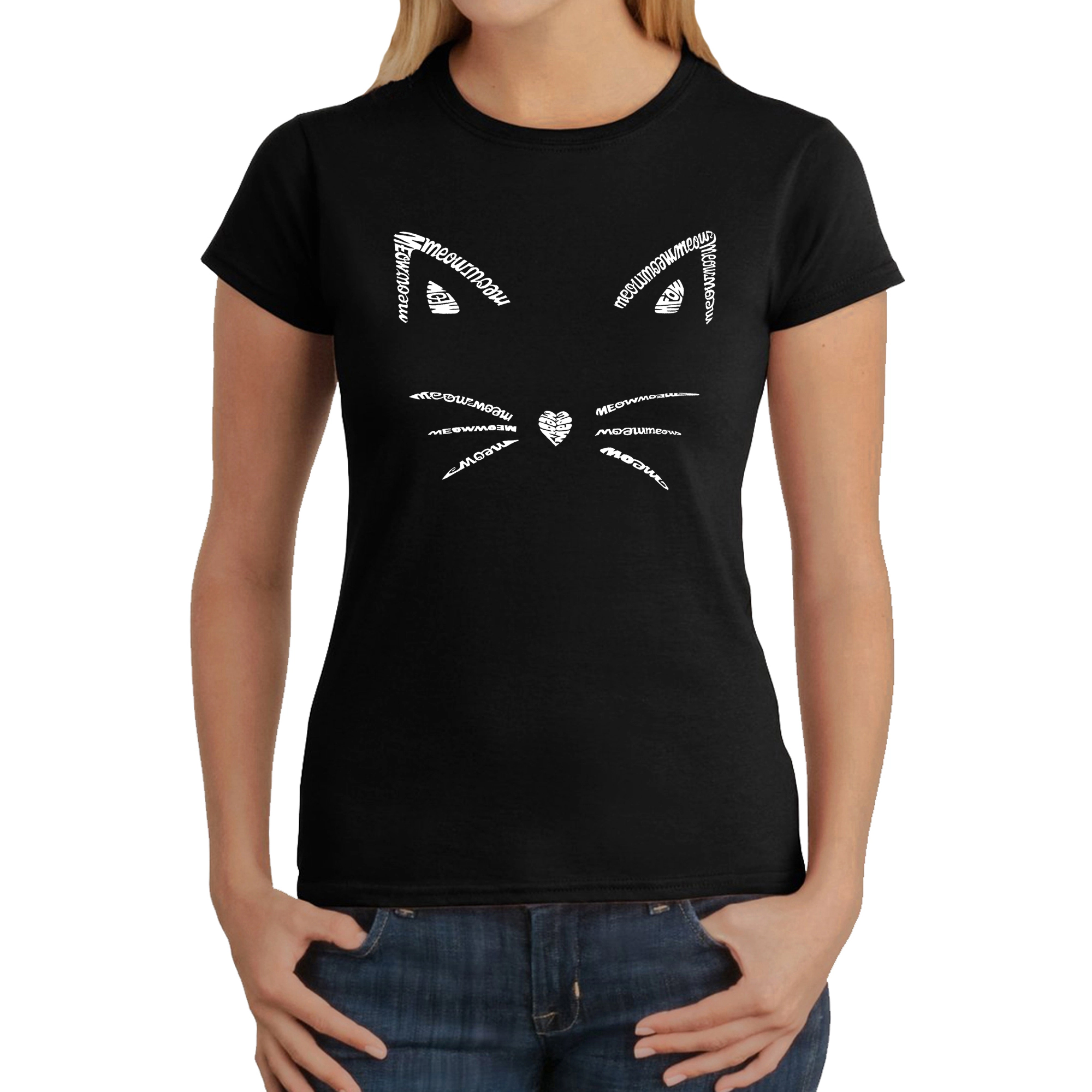 LA Pop Art Women's Word T-Shirt - Whiskers