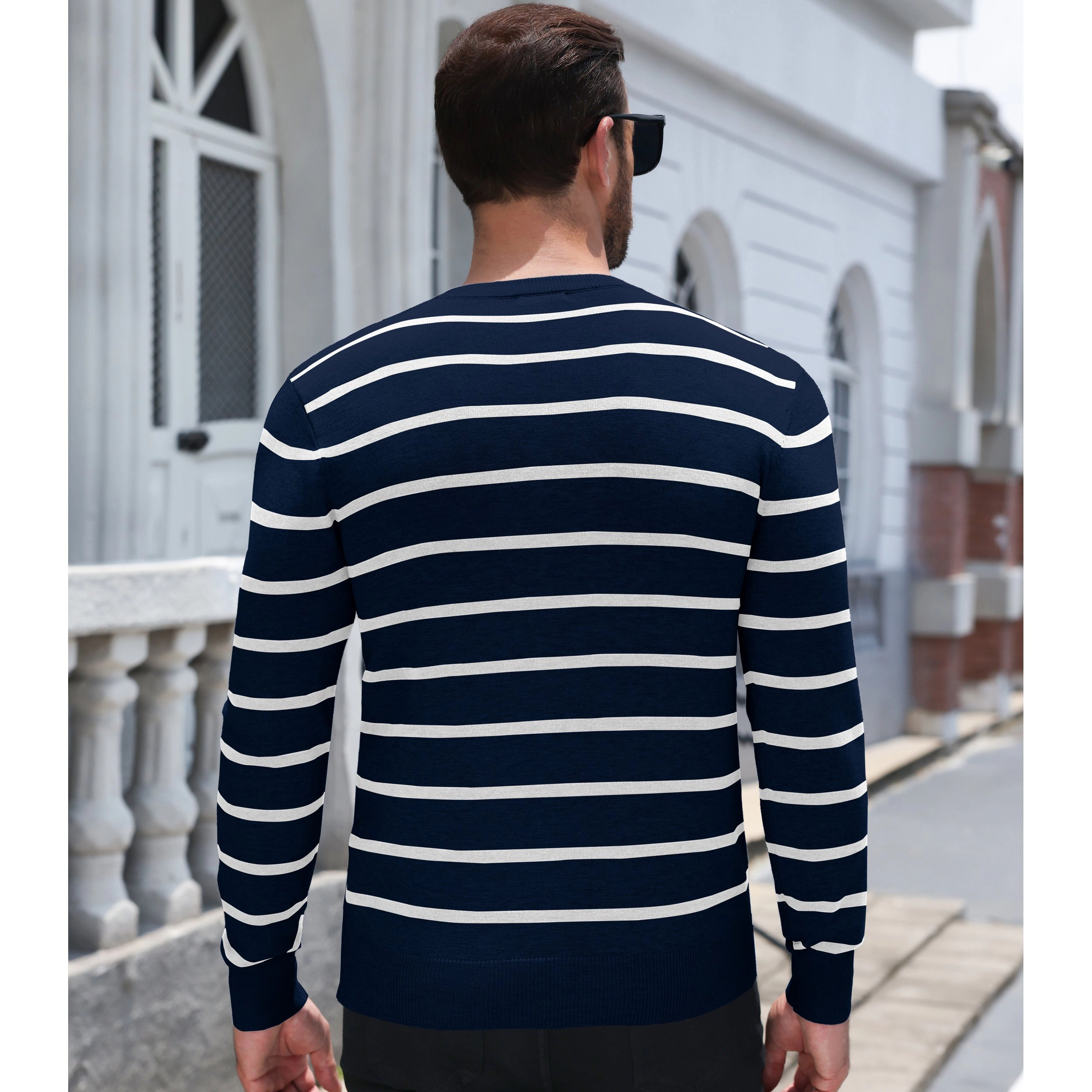 COOFANDY Men's Regular Fit Crew Neck Long Sleeve Pullover Sweater