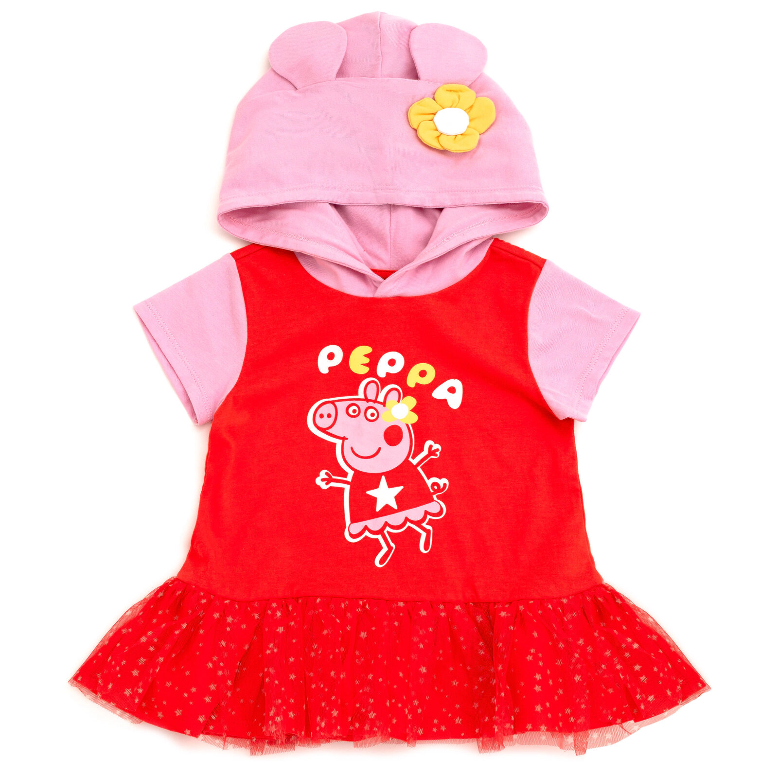 Peppa Pig Girls' Cosplay Hooded Tee