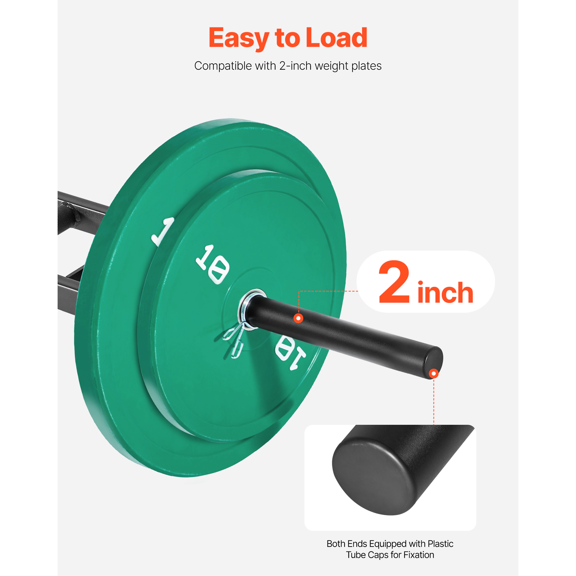 HONGGE Multi-Grip Swiss Barbell, 3-Position 2-Inch Bar, 550 lbs Capacity for Bench Press & Shoulder Press