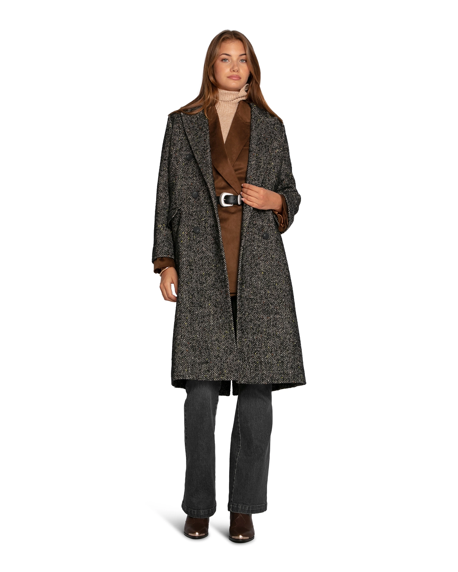 Belle & Bloom Wherever I Go Tweed Coat