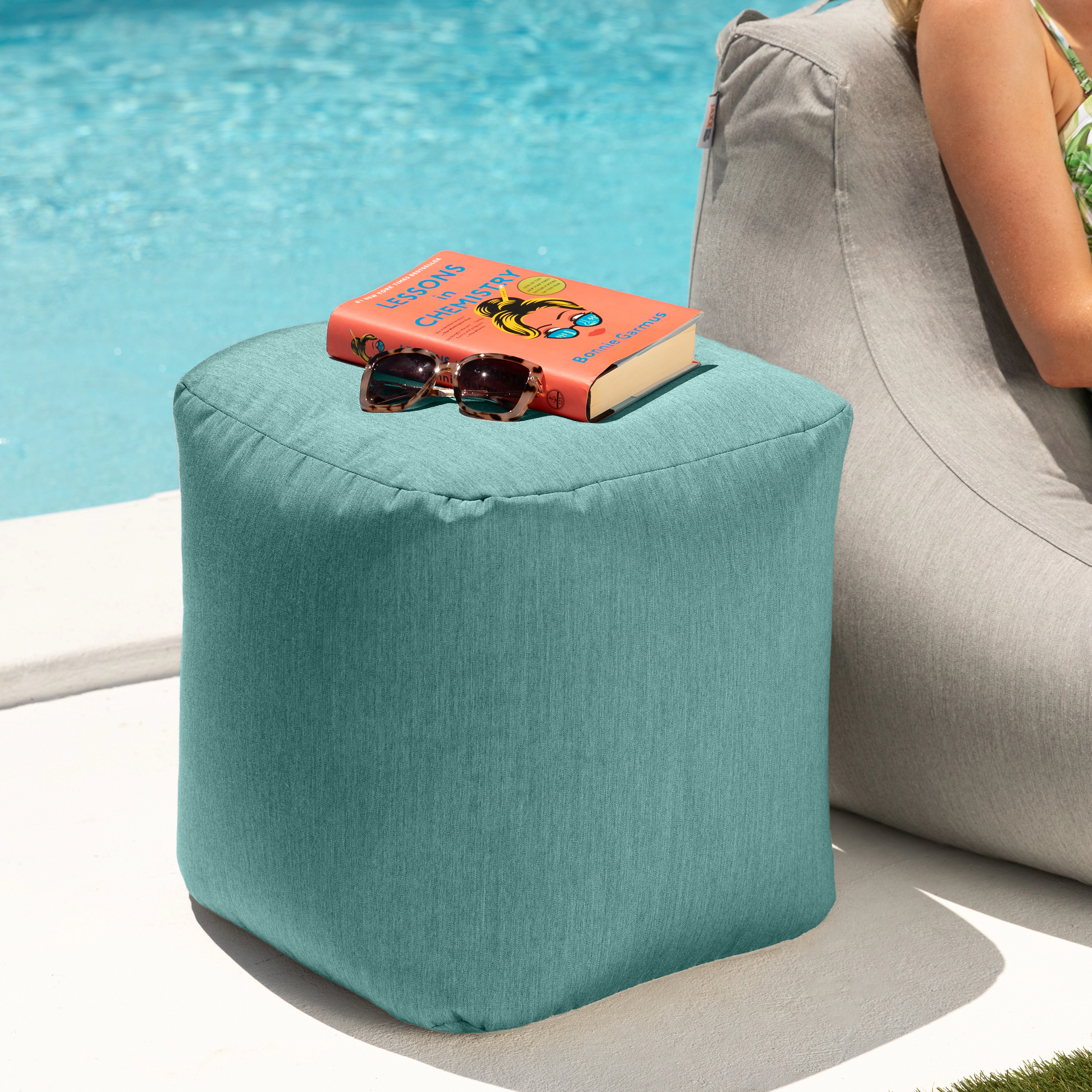 Jaxx Luckie Outdoor Patio Bean Bag Ottoman