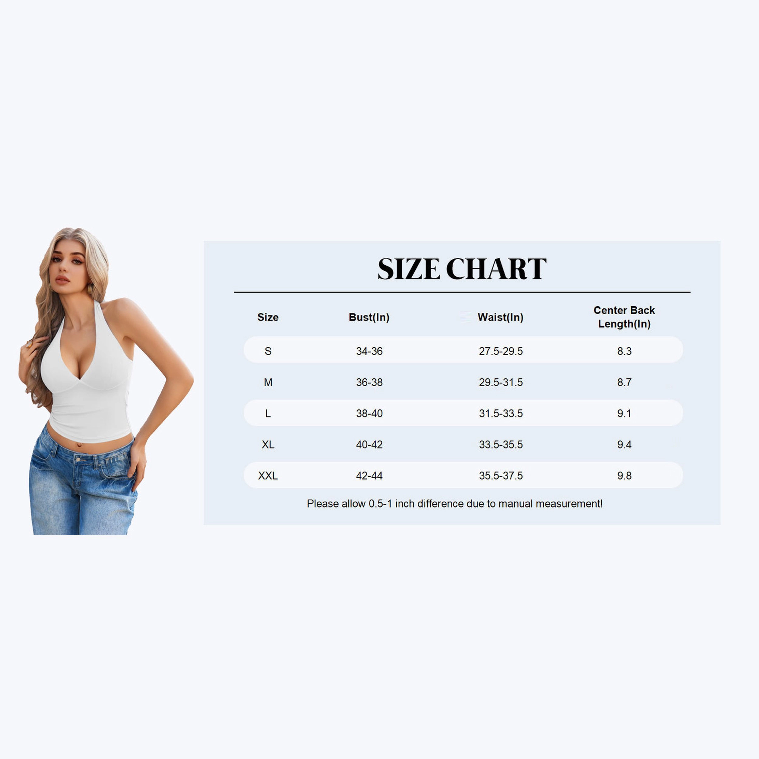 Avidlove Women's Halter Deep V Double Lined Backless Crop Tank Top