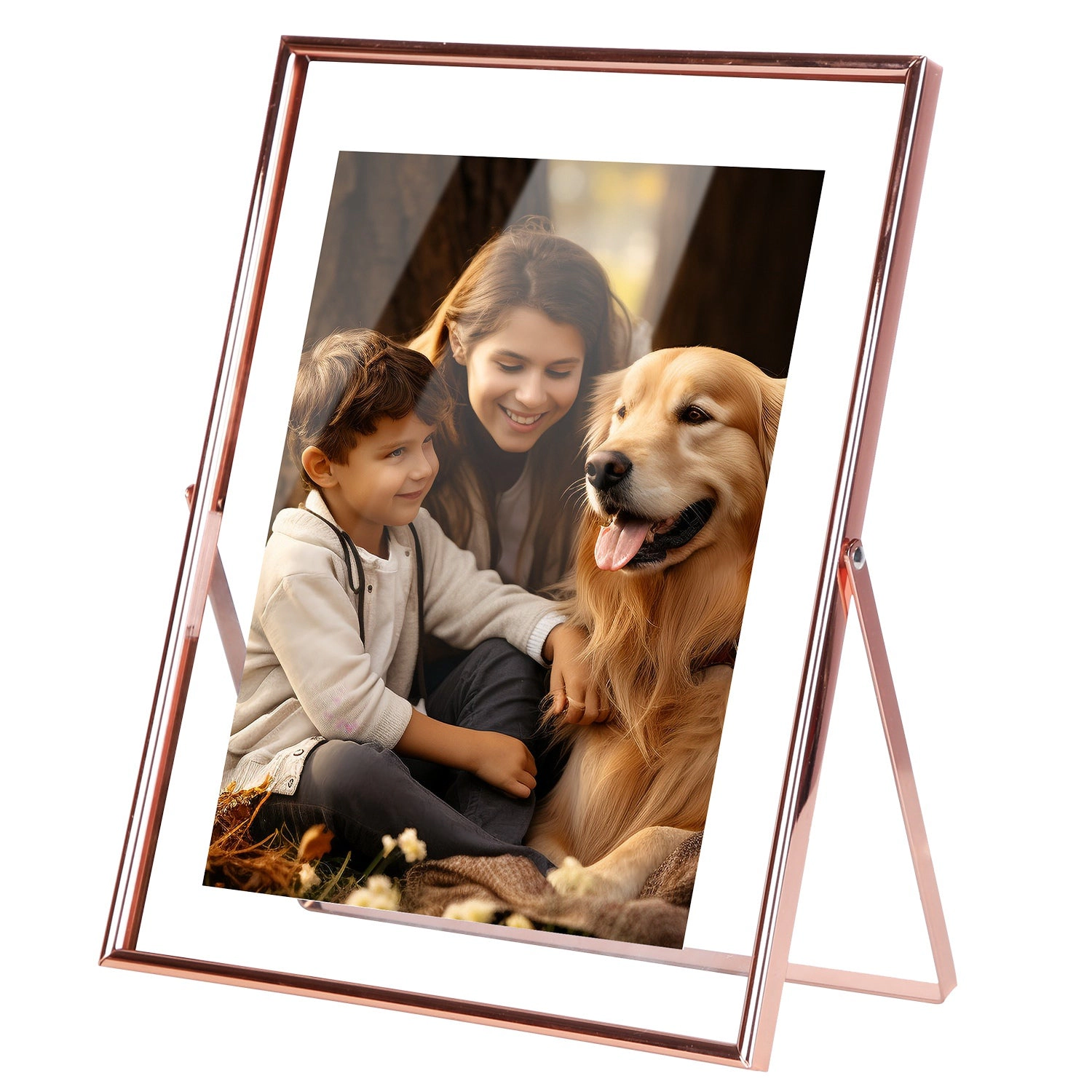 GBruno 2-Piece Rose Gold Metal Picture Frames Set