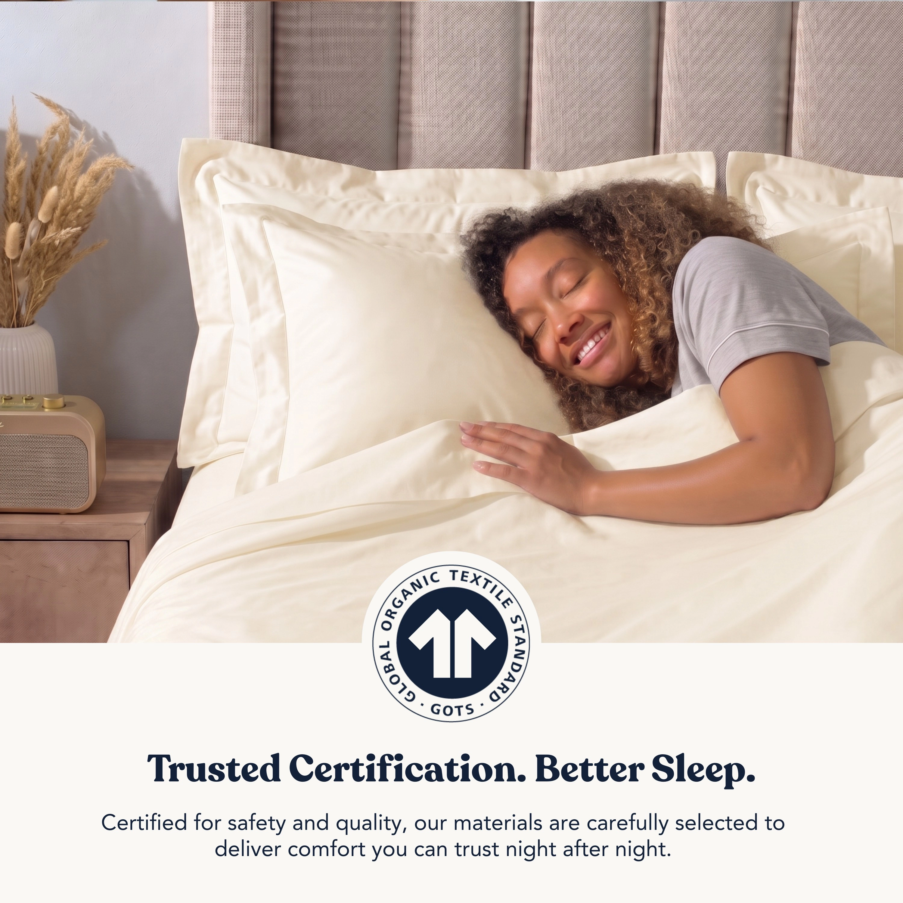 Delara GOTS Certified Organic Cotton Sheet Sets 400TC Ultra Soft Silky Moisture-Wicking and Breathable