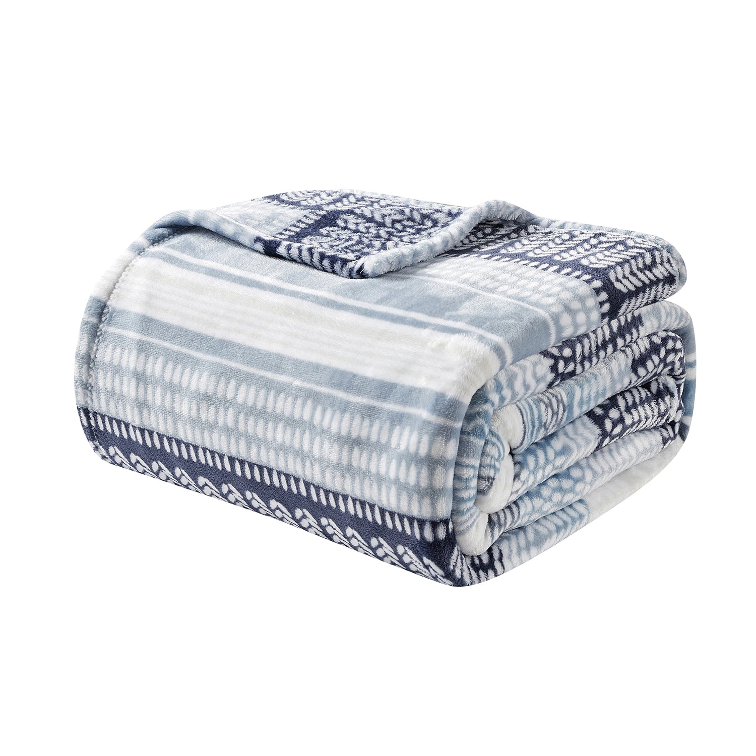 Plazatex Anissa Micro Plush 100% Polyester Soft Lightweight Throw Blanket 50" x 60" Blue