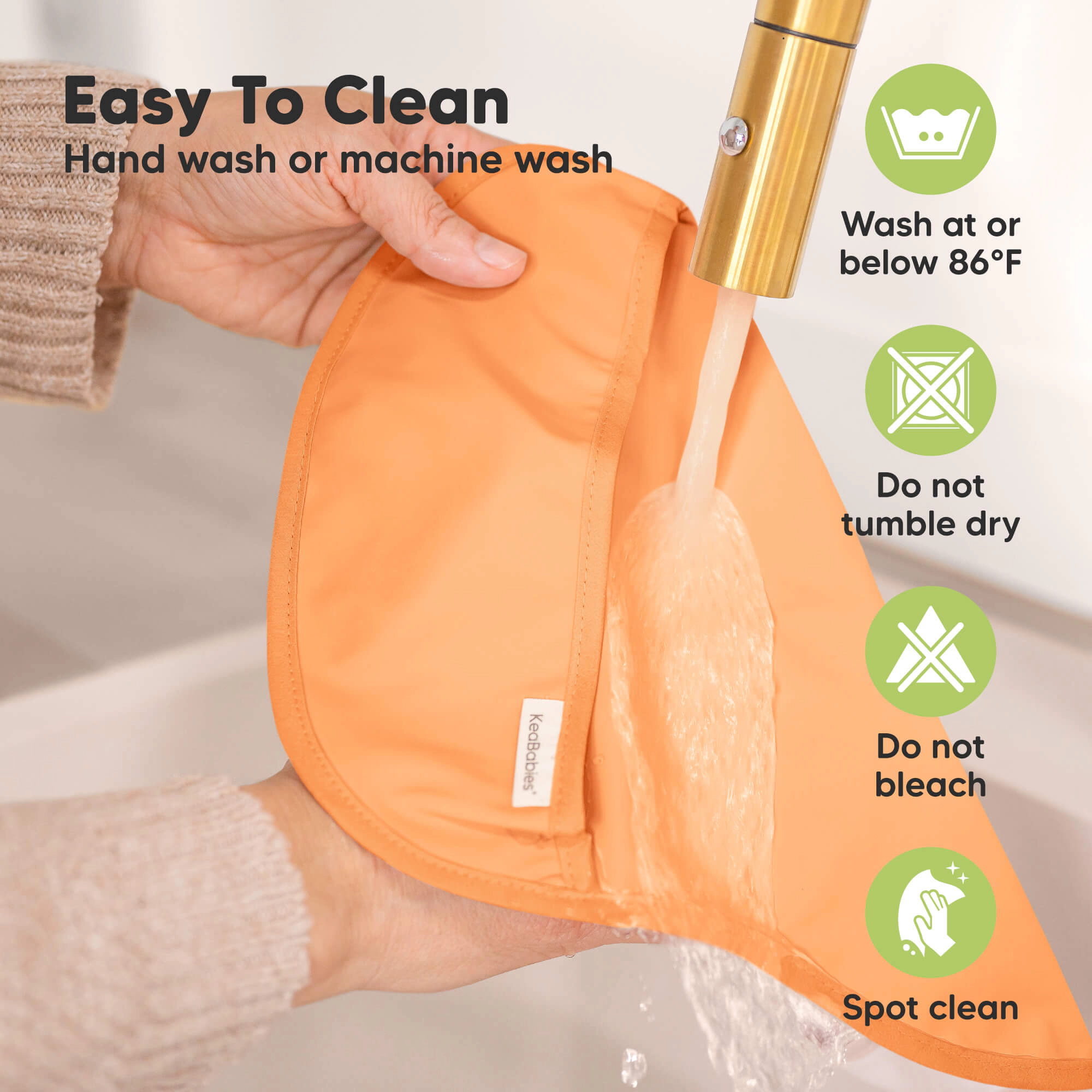 KeaBabies 3-Pack Presto Waterproof Bibs