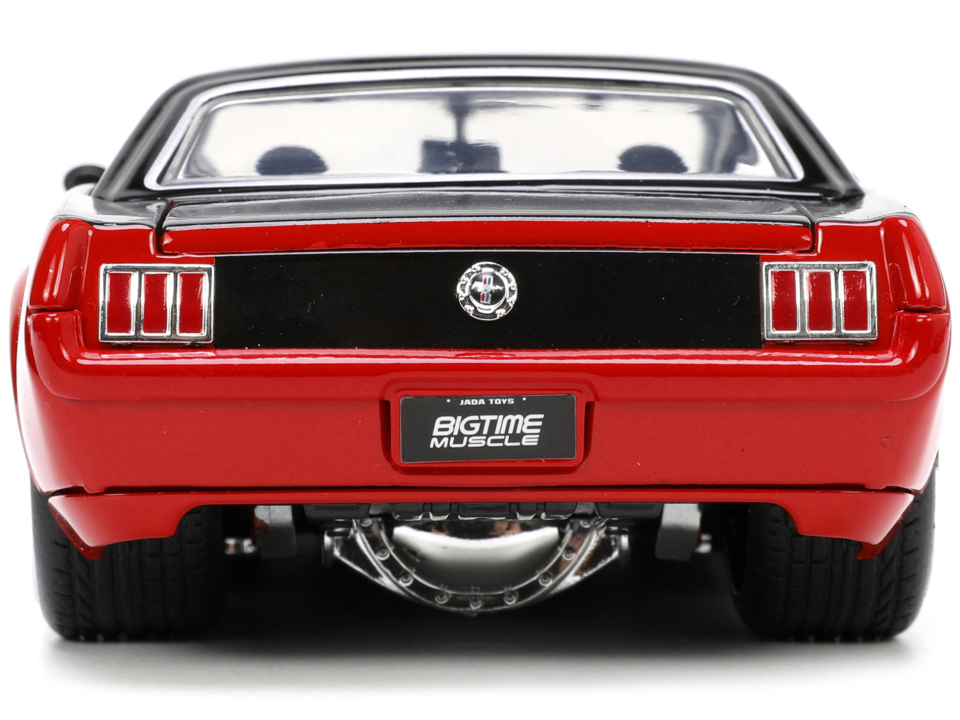 Jada 1965 Ford Mustang Custom Red and Black "Bigtime Muscle" Series 1/24 Diecast Model Car by Jada