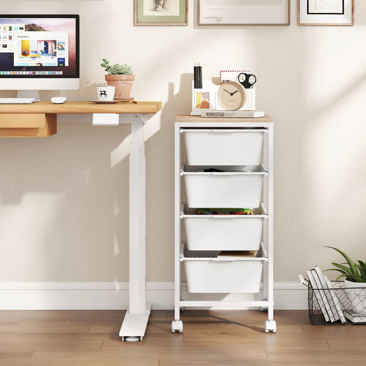 Hivvago Rolling Storage Cart with Tabletop