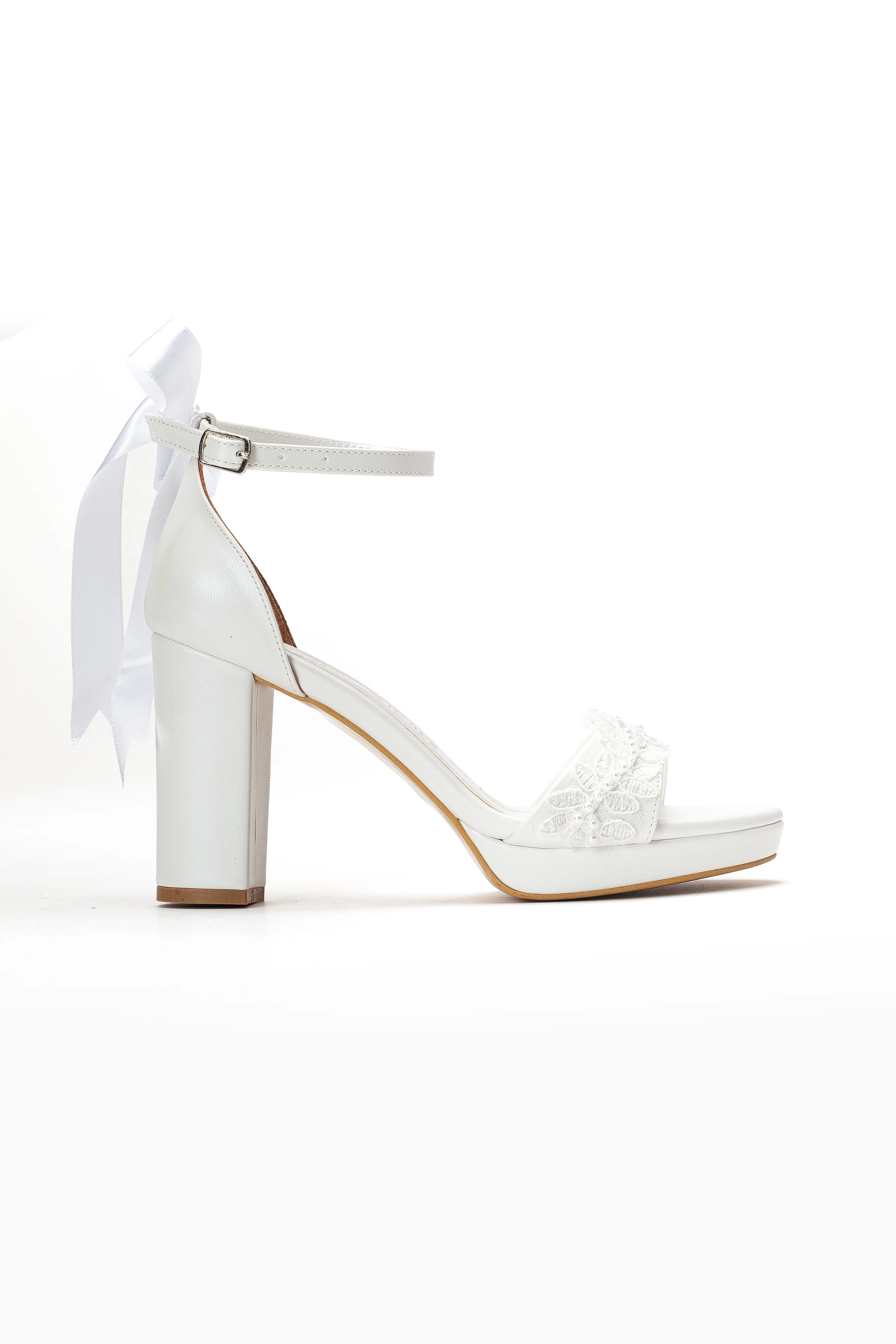 Forever & Always Womens Vivienne Back Bow Wedding Heel