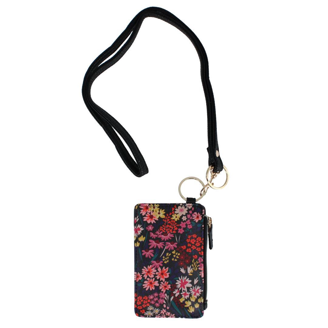 Julia Buxton Women's Vegan Leather Everywhere Lanyard ID Wallet