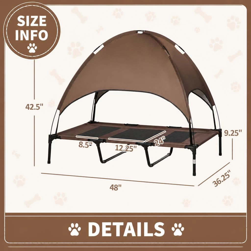 Ifmall Elevated Raised Mesh Pet Bed for Dogs and Cats
