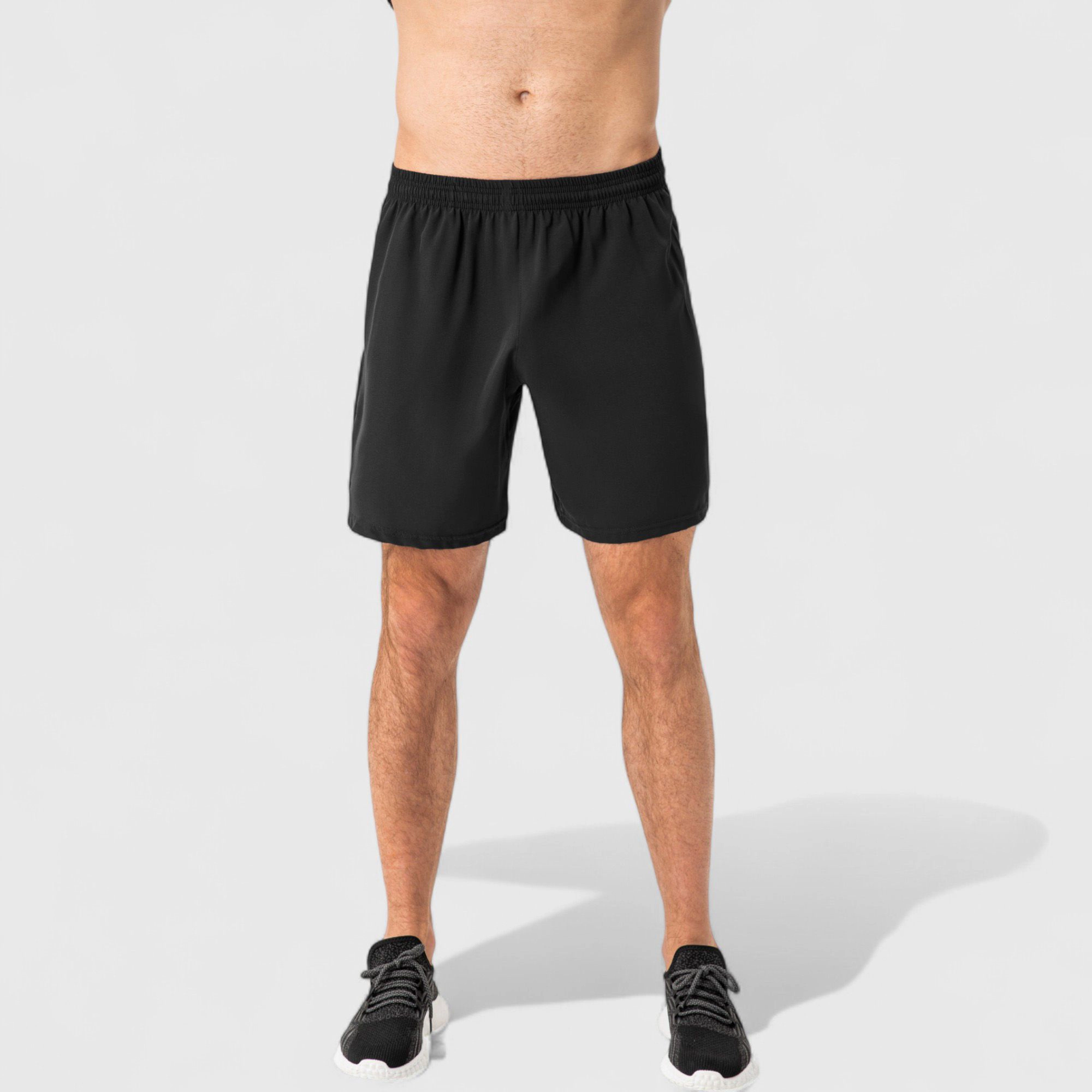 Anna-Kaci Men's Elastic Waist Athletic Shorts with Above-Knee Length and Relaxed Fit Design