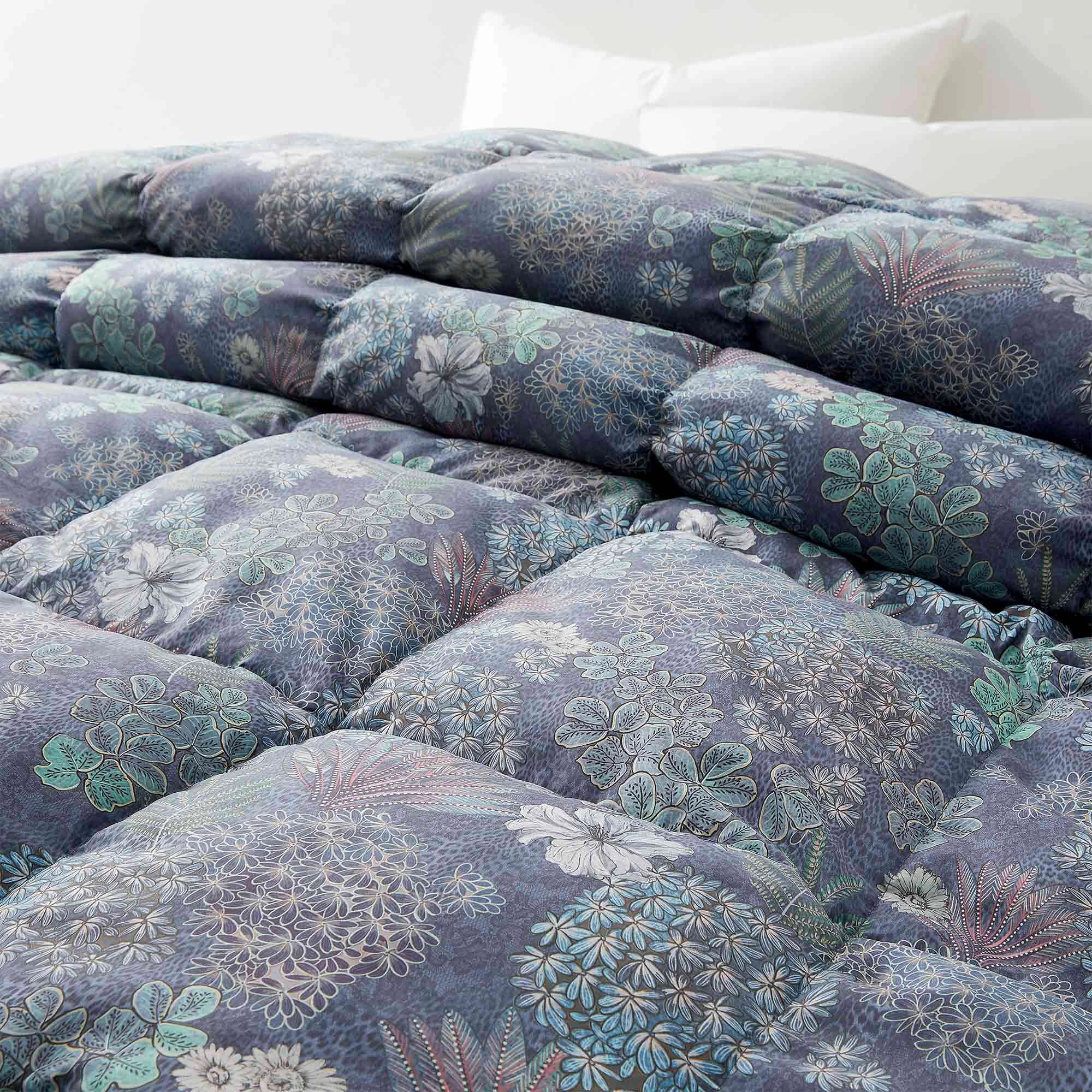 PEACENEST Soft Printed Feather Fiber Comforter All Season Cozy Duvet Insert