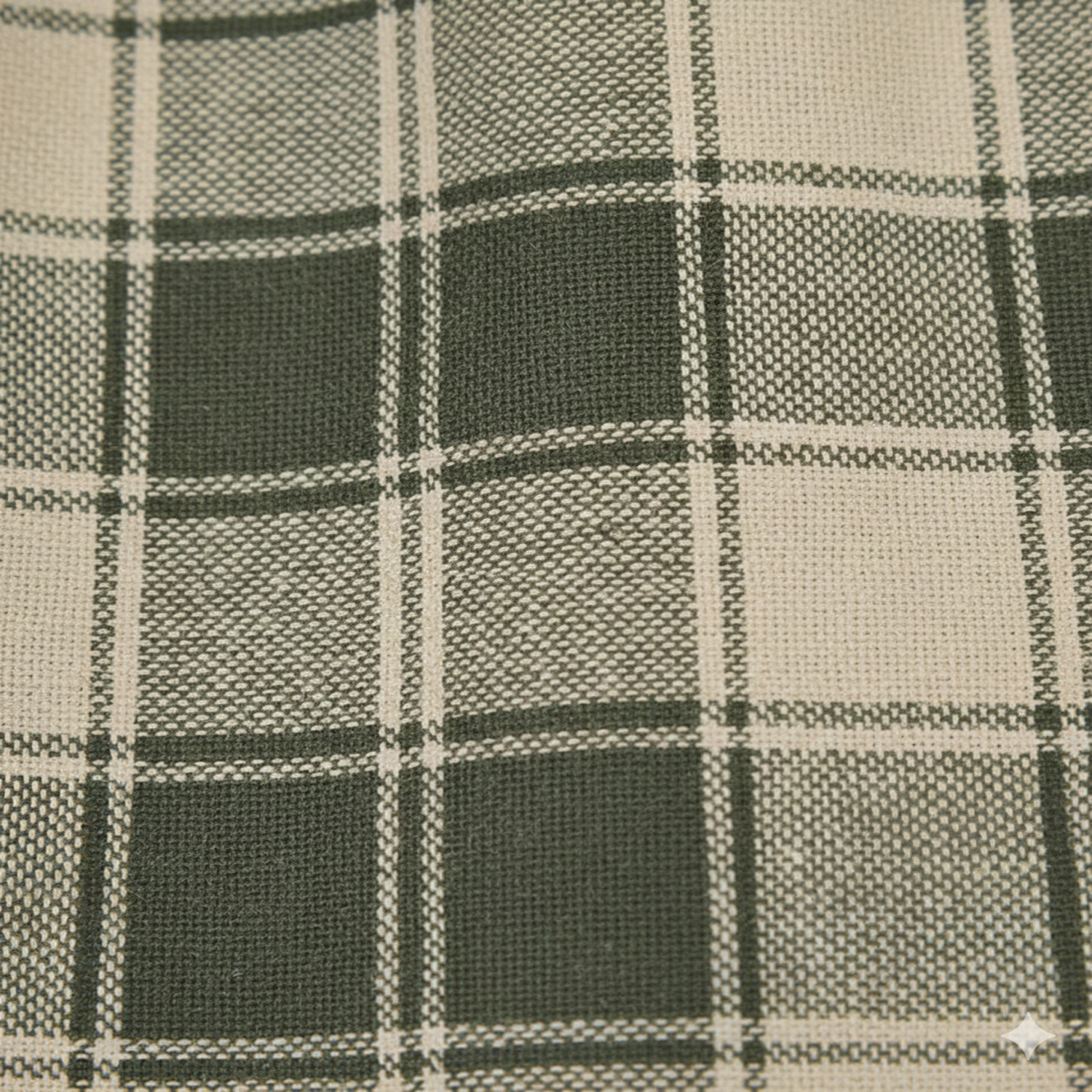 Ellis Curtain 50% Polyester 50% Cotton Country Check With 1.5" Rod Pocket Tailored Window Swag 56" x 36" Mist