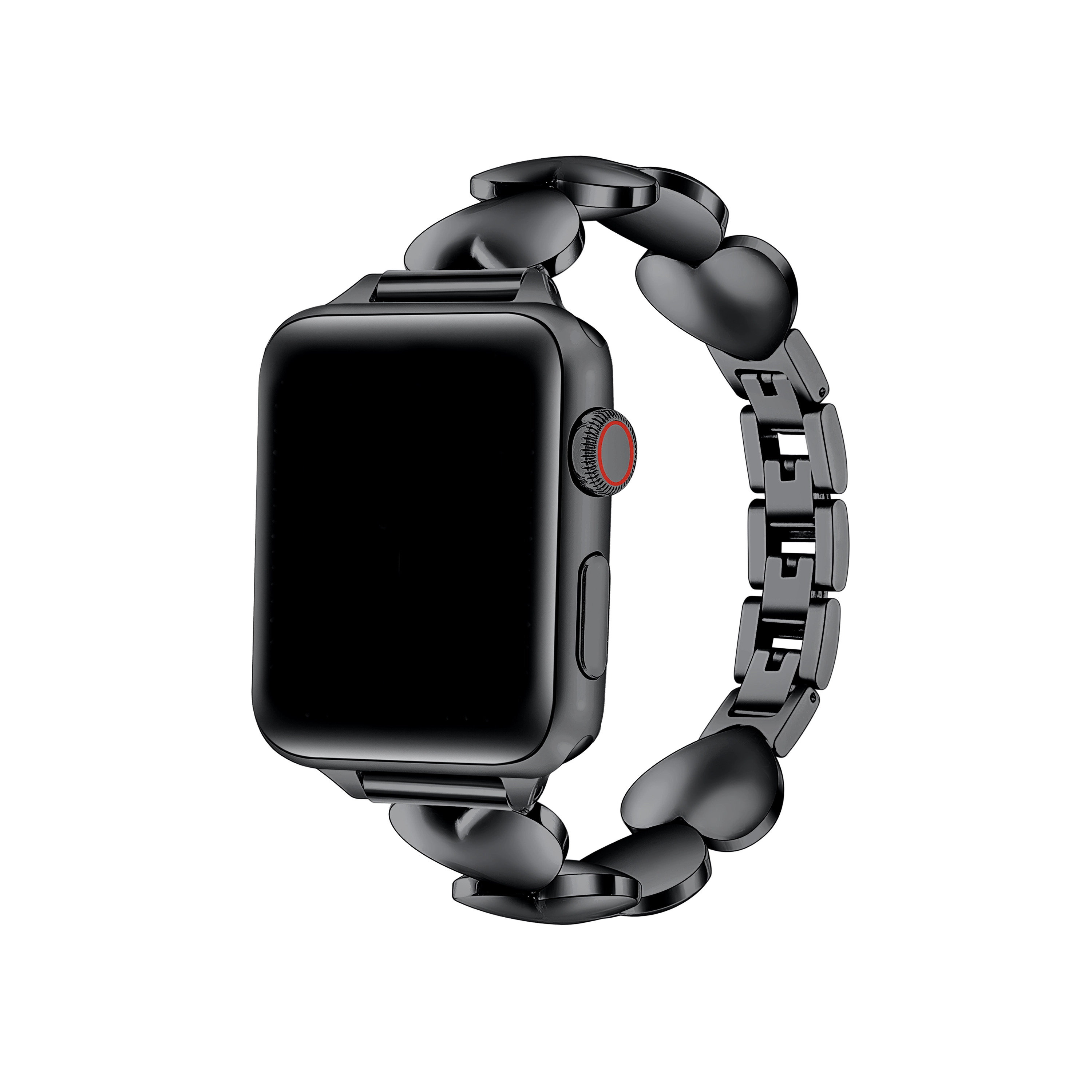 Posh Tech Womens Aphrodite Heart Stainless Steel Band for Apple Watch