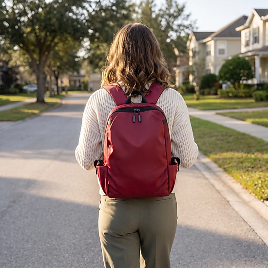 Alilang Women's Sleek Essential Laptop Backpack - Versatile Daypack for Travel, School, and Office