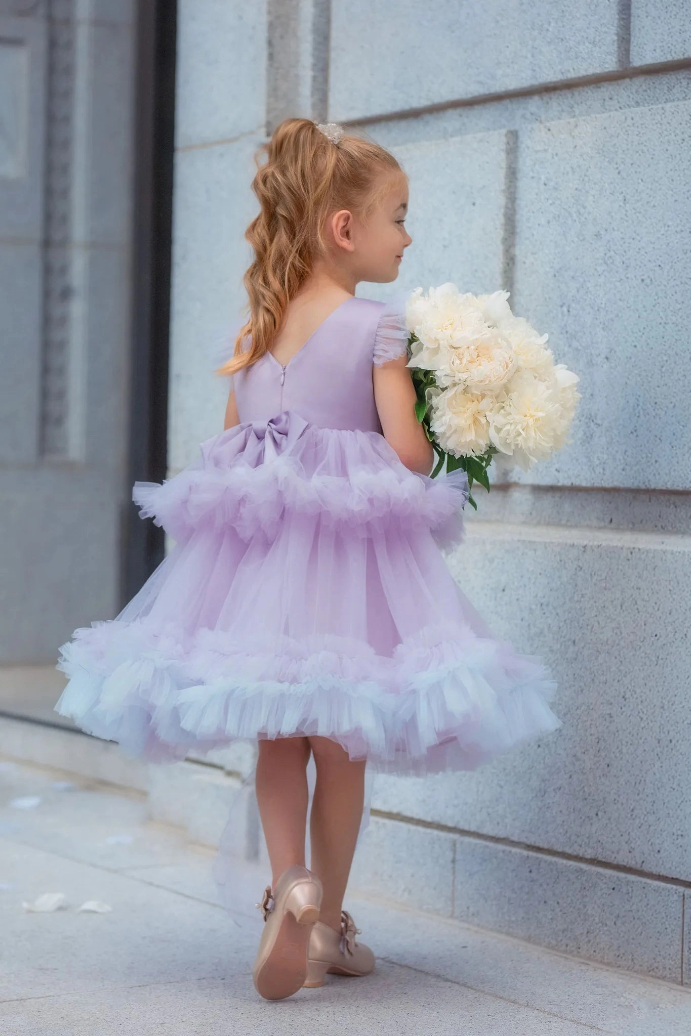Faeella Girls Lilac Fairy Twirl Sequin Tulle Birthday Dress