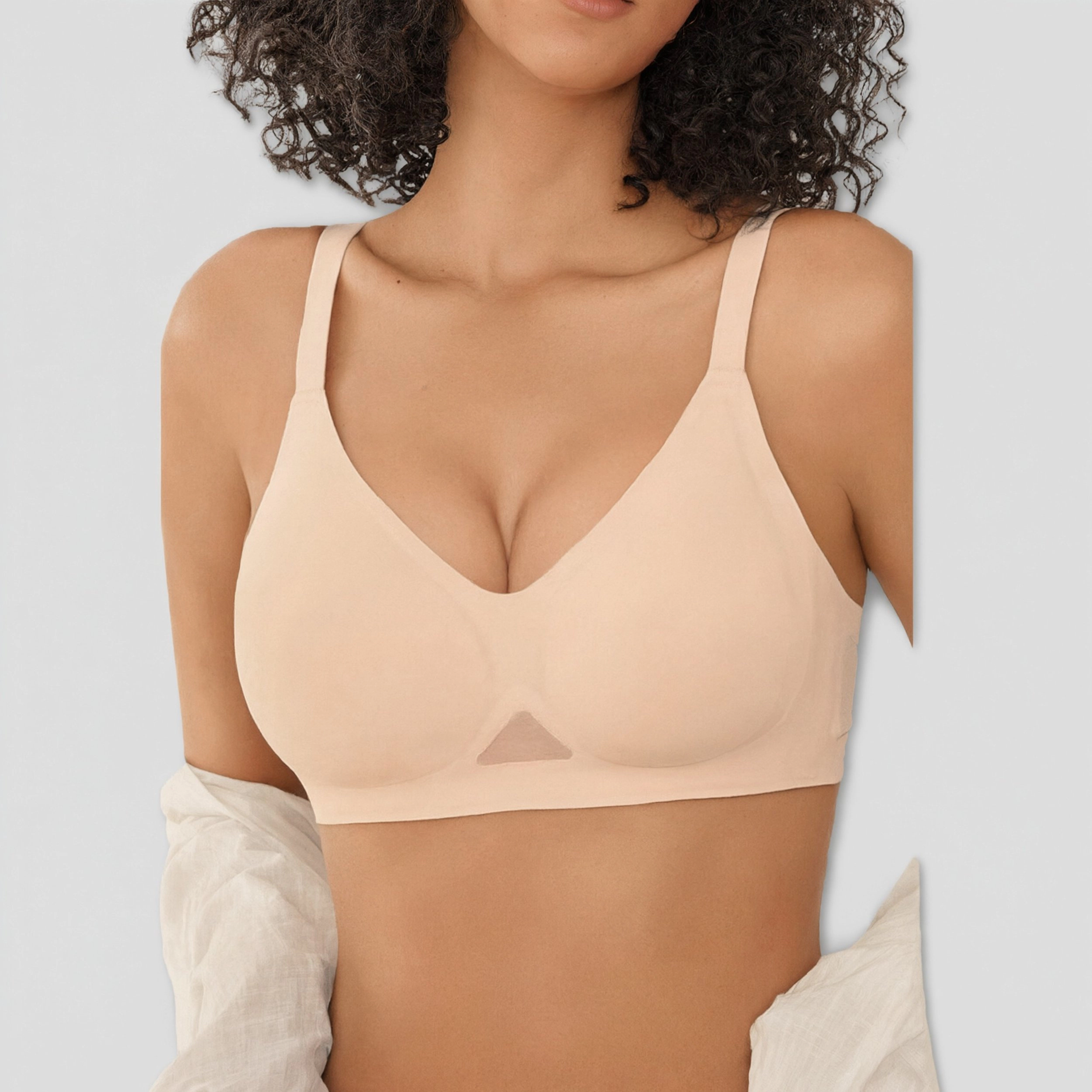 Avidlove Women's V Neck Seamless Full Coverage Bralette