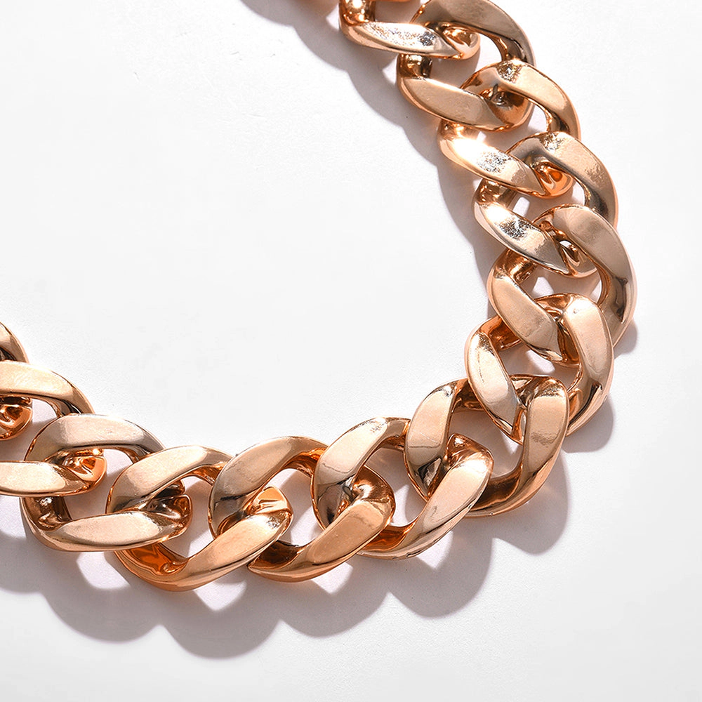 SOHI Women's Block-Link Chain Necklace