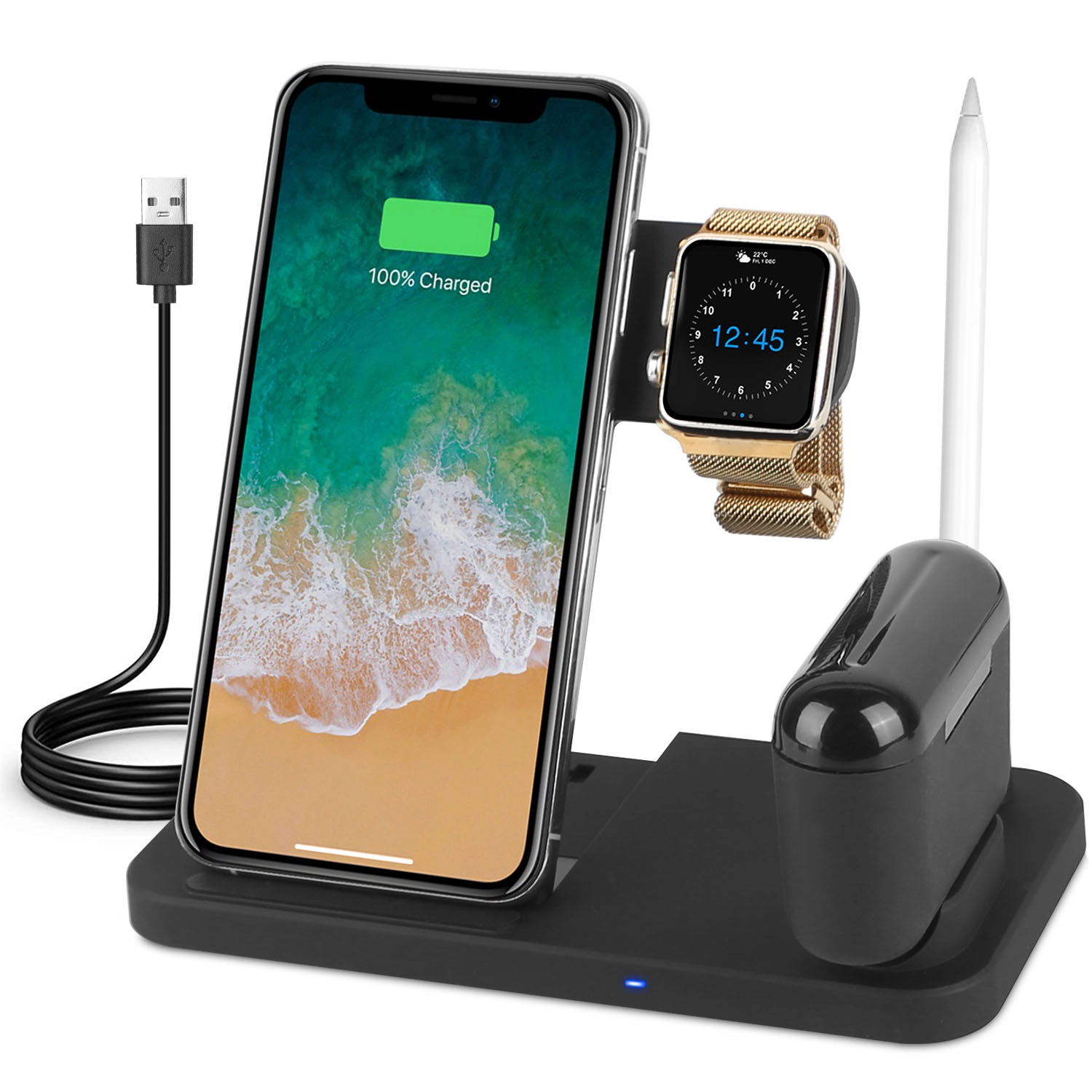 GBruno 4-in-1 Foldable Wireless Charging Station