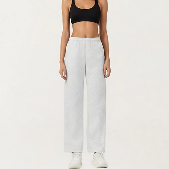 Anna-Kaci Women's High-Waist Relaxed Fit Sweatpants with Elastic Waistband and Side Pockets