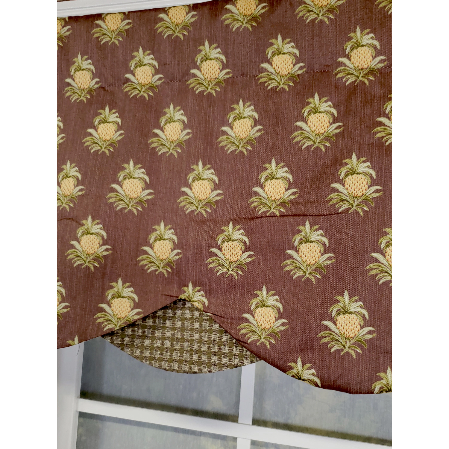 RLF Home 3" Rod Pocket High Quality Fabric Cherry Vine D-Regal Valance for Windows 50" x 17" Rose