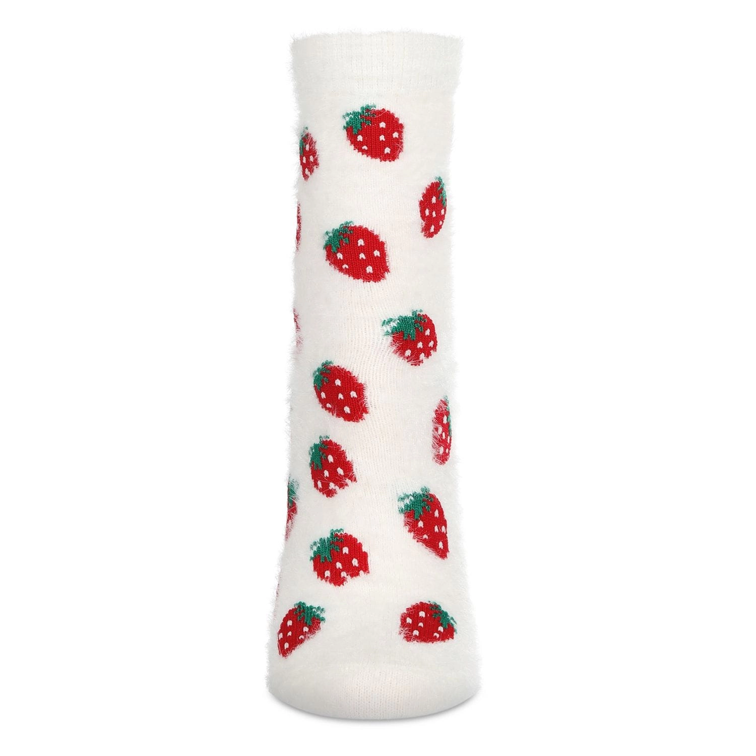 MeMoi Women's Strawberries Cozy Crew Socks