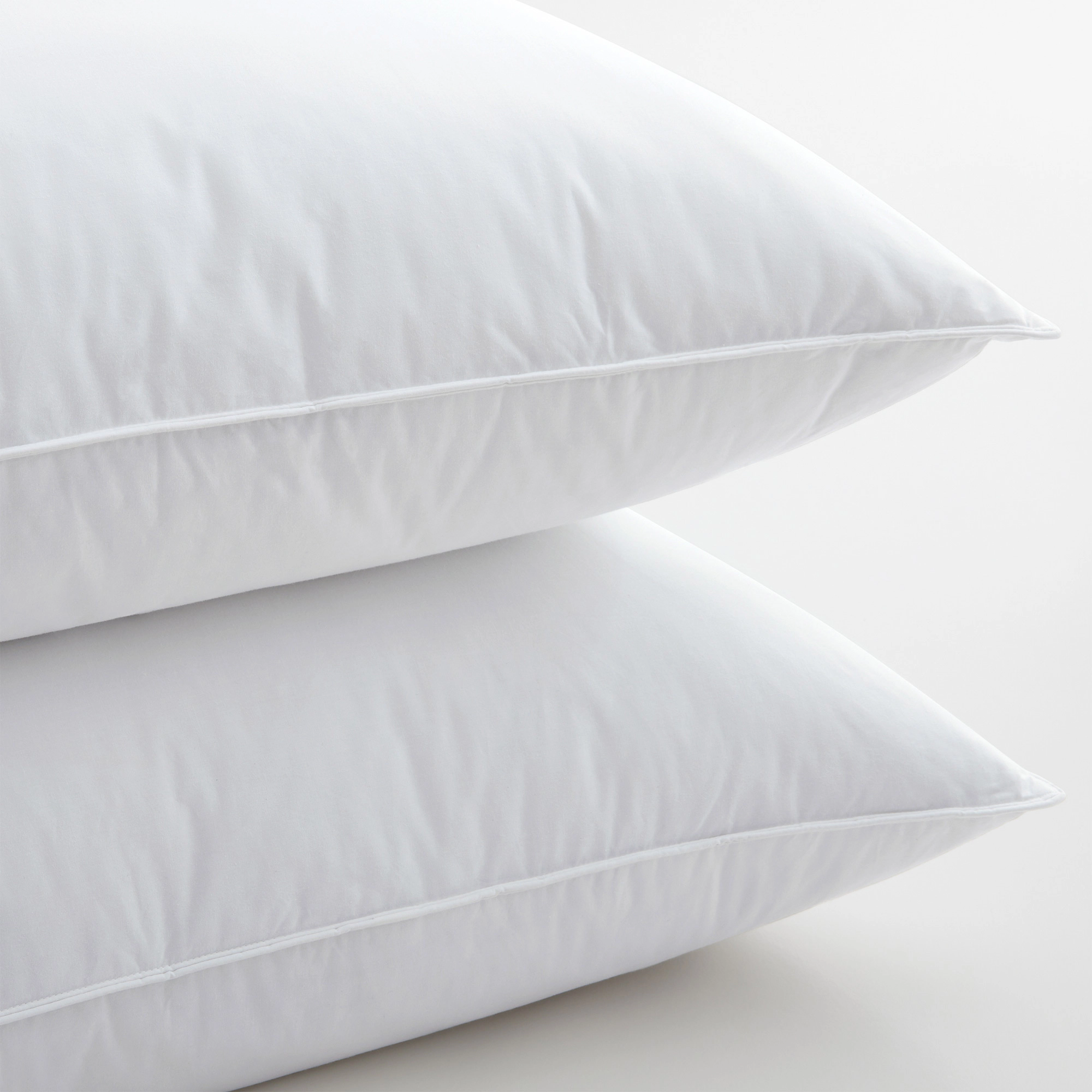 Peace Nest 233 Thread Count Cotton Goose Feather Bed Pillow Set of 2