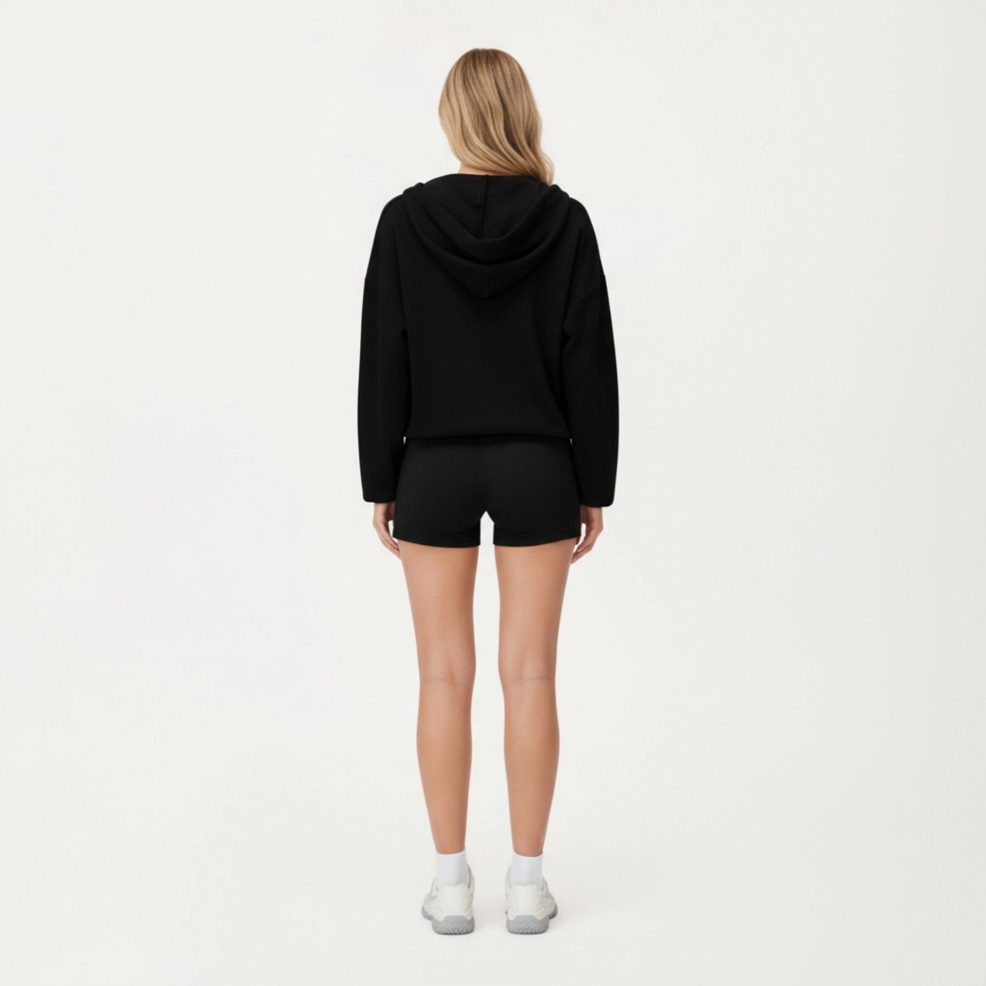 Anna-Kaci Women's Waffle Knit Long Sleeve Active Hoodie Top with Deep V-Neckline Fit and Stretch Texture