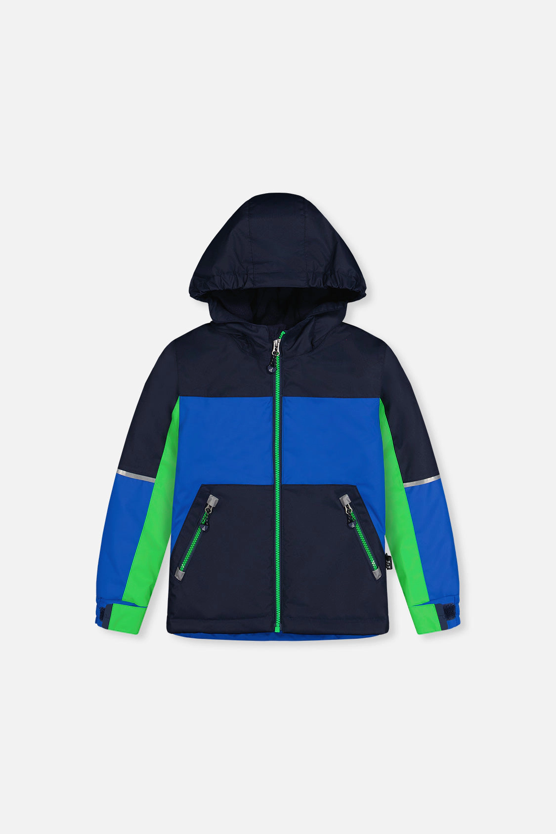 Deux par Boys Colorblock Lightweight Two Piece Snowsuit with Hooded Jacket and Snow Pants