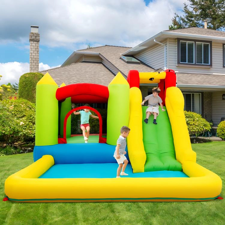 SUGIFT Outdoor Inflatable Bounce House with 480W Blower for Kids Aged 3-10