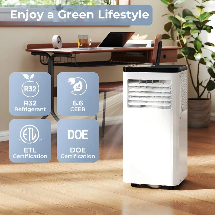 SUGIFT White 10000-BTU 3-in-1 Portable Air Conditioner with Dehumidifier and Fan 13.5-in W 12-in D 27.5-in H
