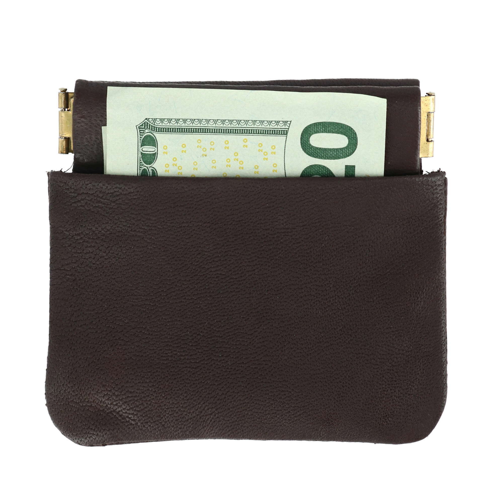 CTM Leather Push Mouth Coin Wallet with Card Slots