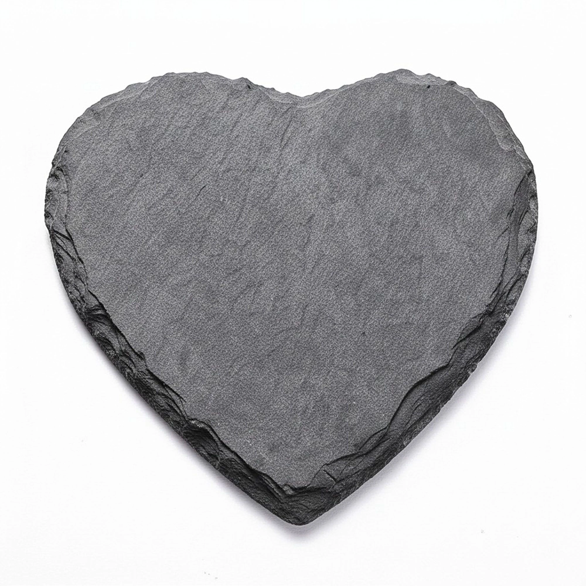 Alilang Unisex Natural Slate Stone Coaster Set Assorted Round Square Heart Shapes