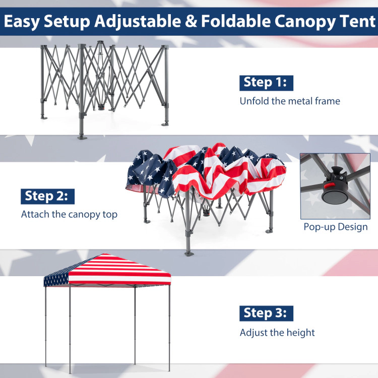Hivvago 6.6 x Feet Outdoor Pop-up Canopy Tent with UPF 50+ Sun Protection