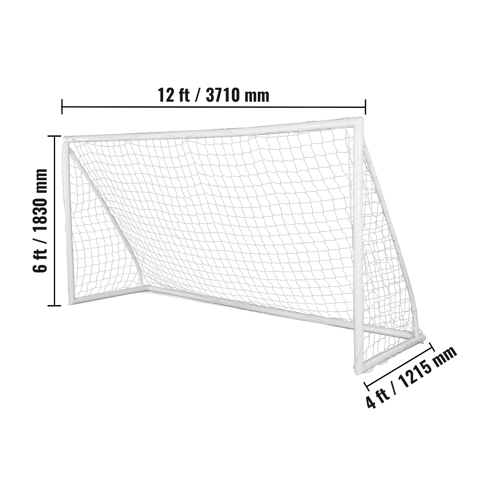 HONGGE Soccer Goal PVC Soccer Goal for Backyard with PE Net, Portable Weatherproof Set, with High-Strength PE Net