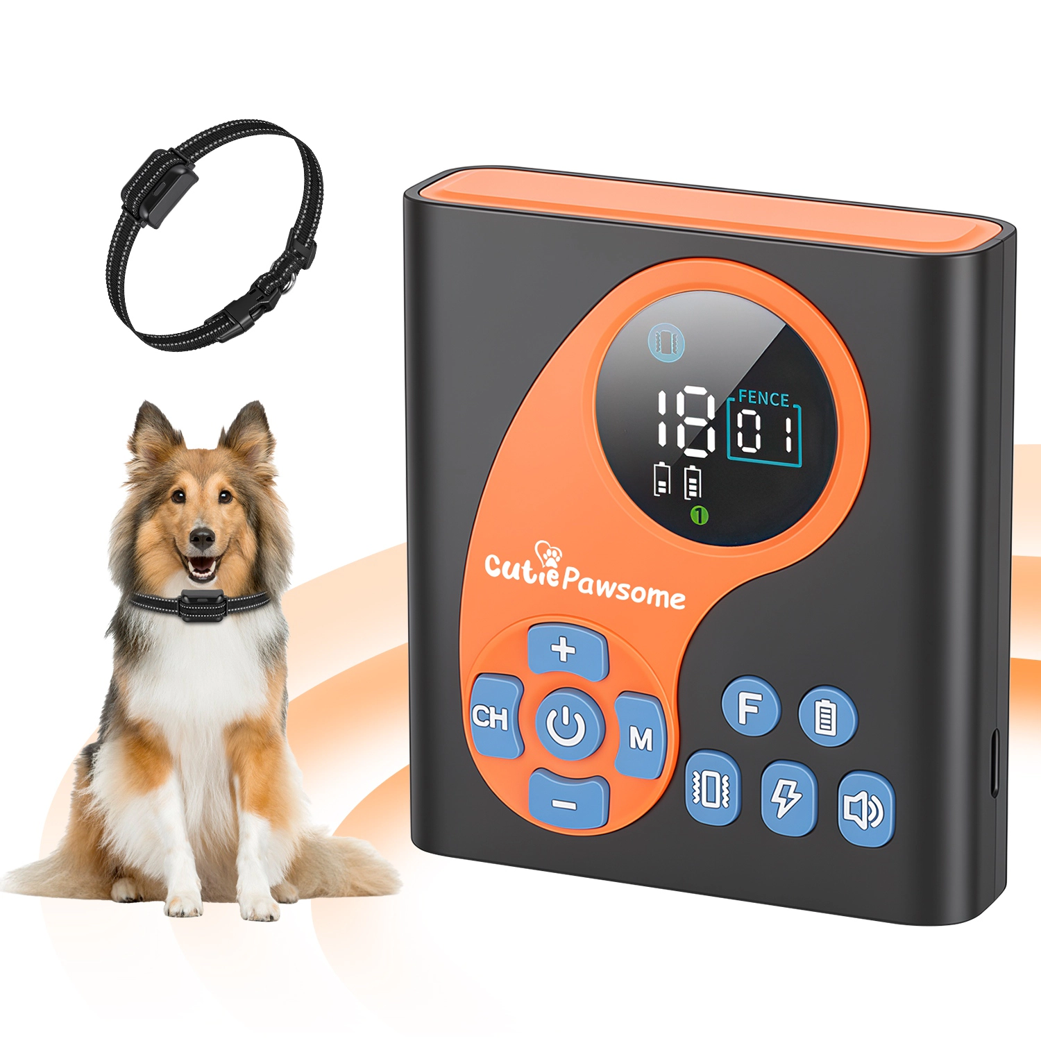 GBruno 2-in-1 Wireless Dog Fence With Training Collar