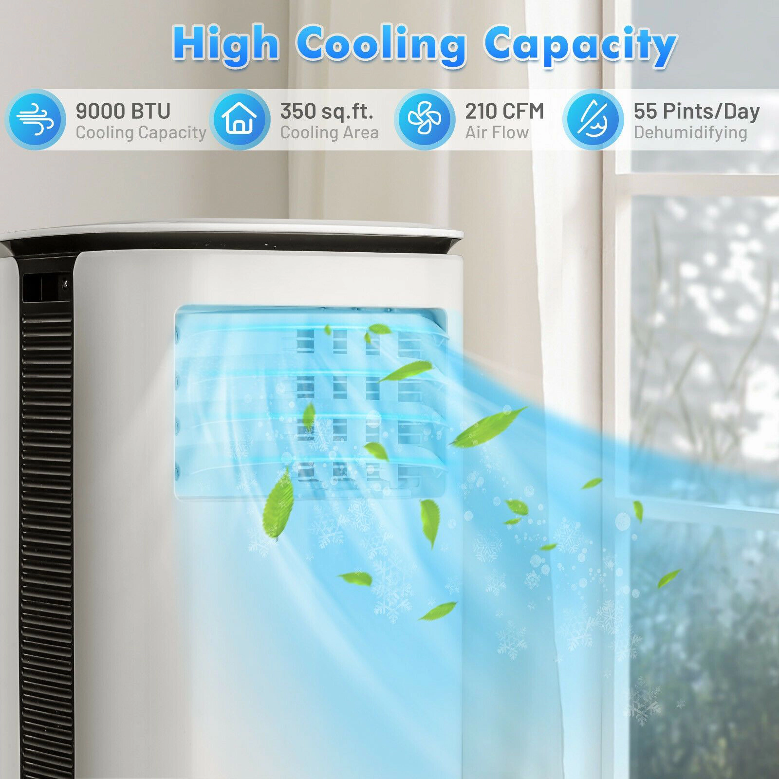SlickBlue Unisex Portable 9000 BTU Air Conditioner