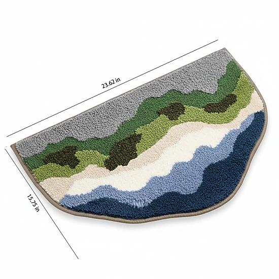 Alilang Unisex Tufted Floor Mat with Abstract Nature Pattern Non Slip ...