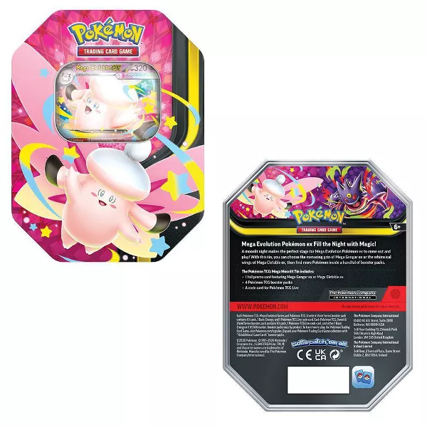 Pokémon Trading Card Game - Mega Moonlit Tin: Mega Clefable ex