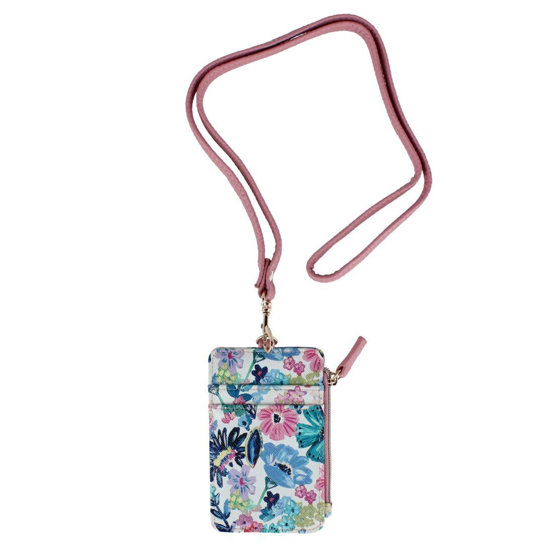 Julia Buxton Women's Vegan Leather Everywhere Lanyard ID Wallet
