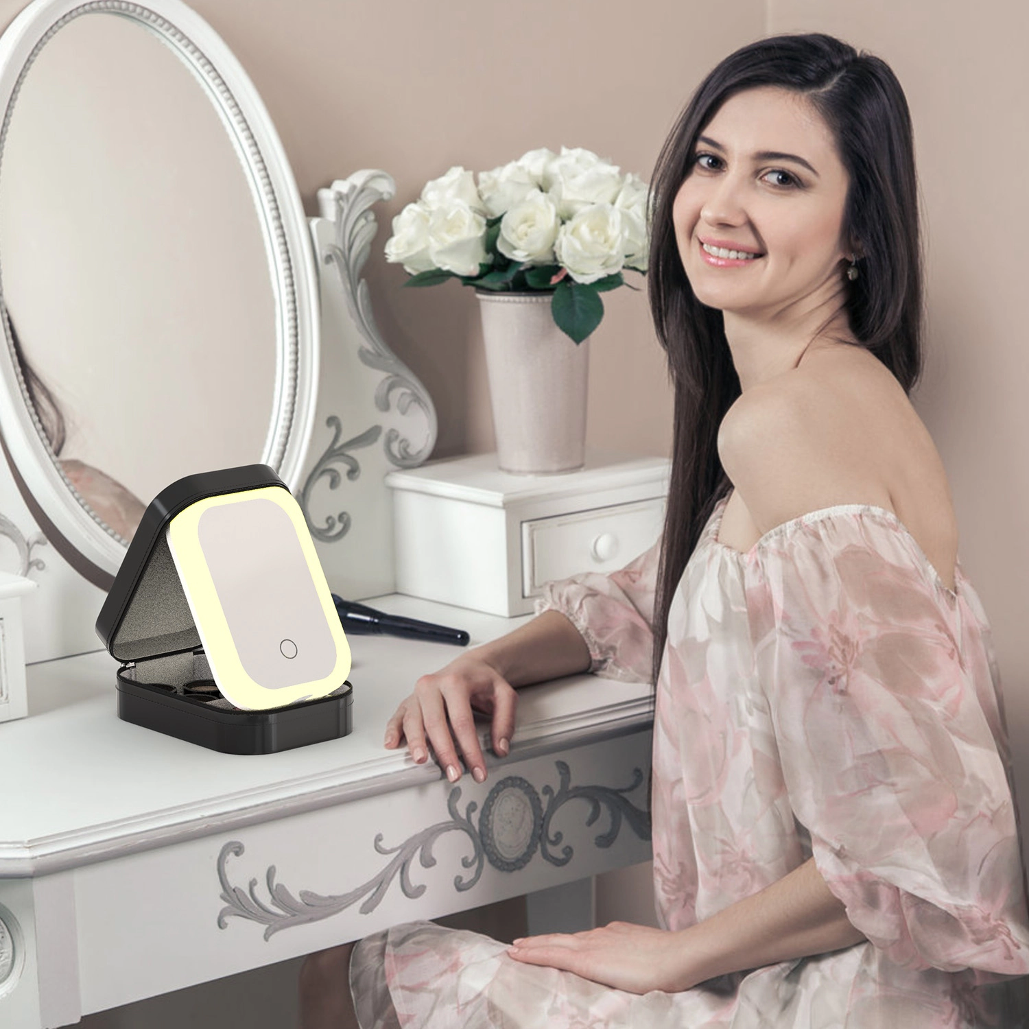 GBruno LED Mirror Travel Makeup Bag