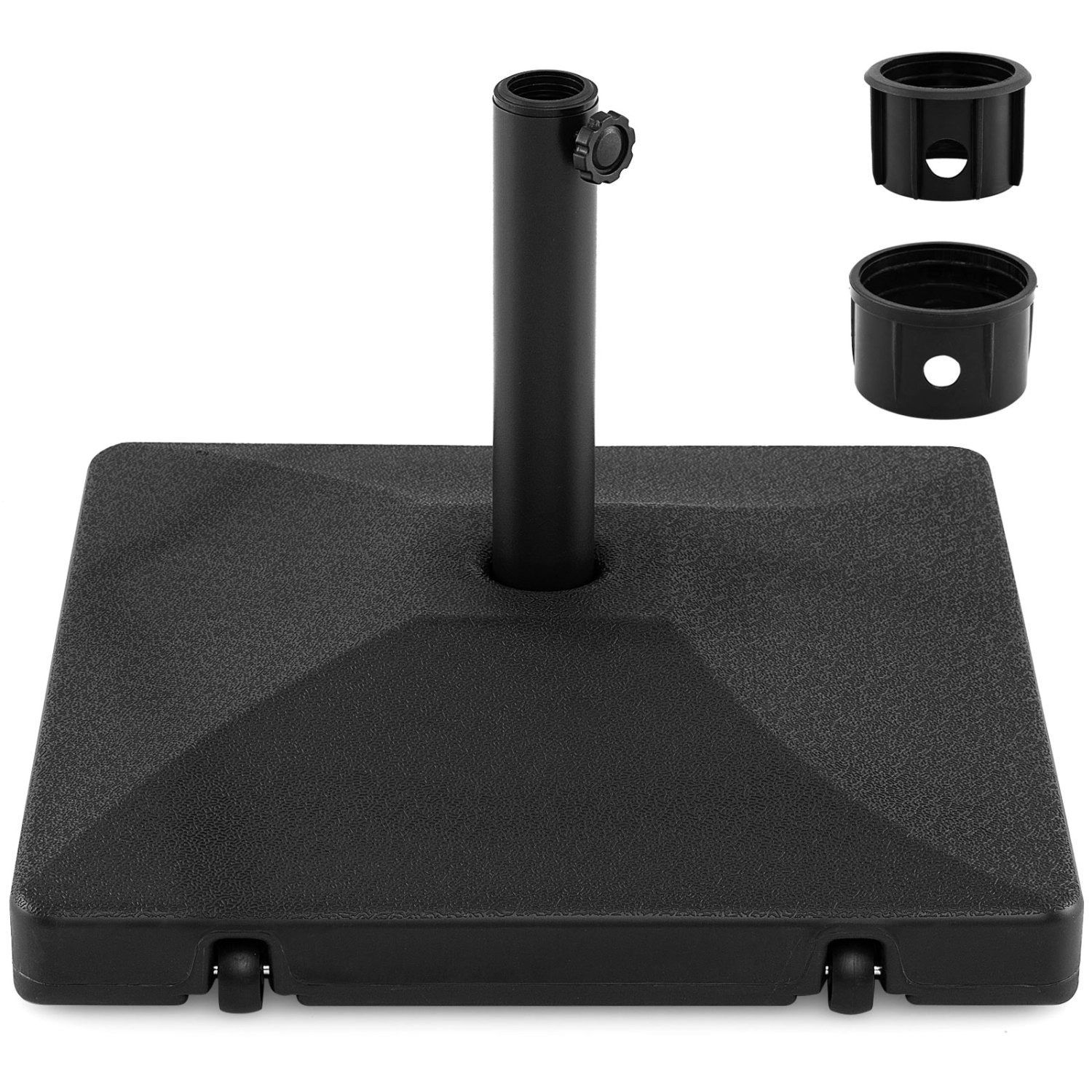 Slickblue Fillable Patio Umbrella Base with Rolling Wheels for Center Pole Market Umbrellas