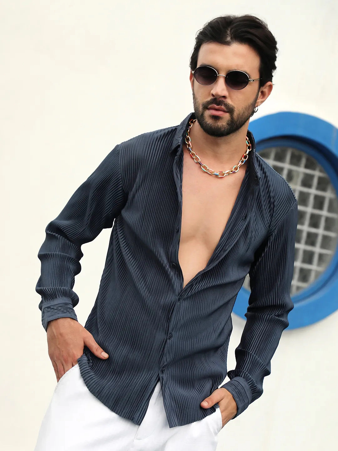 Pleat-Creased Shirt