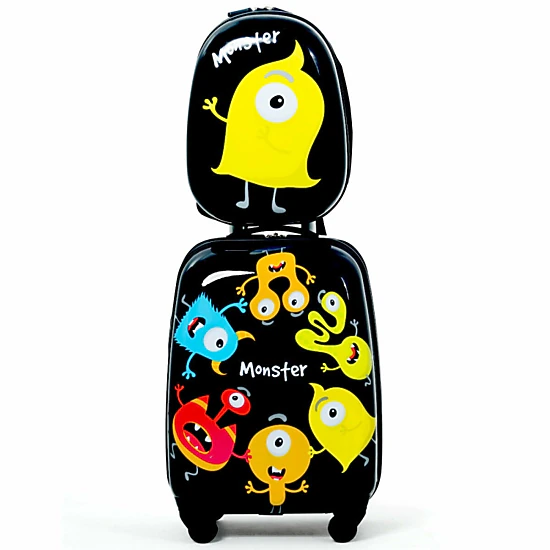Hivvago 2 Pieces Kids Luggage Set 12 Inch Backpack And 16 Inch Rolling Suitcase
