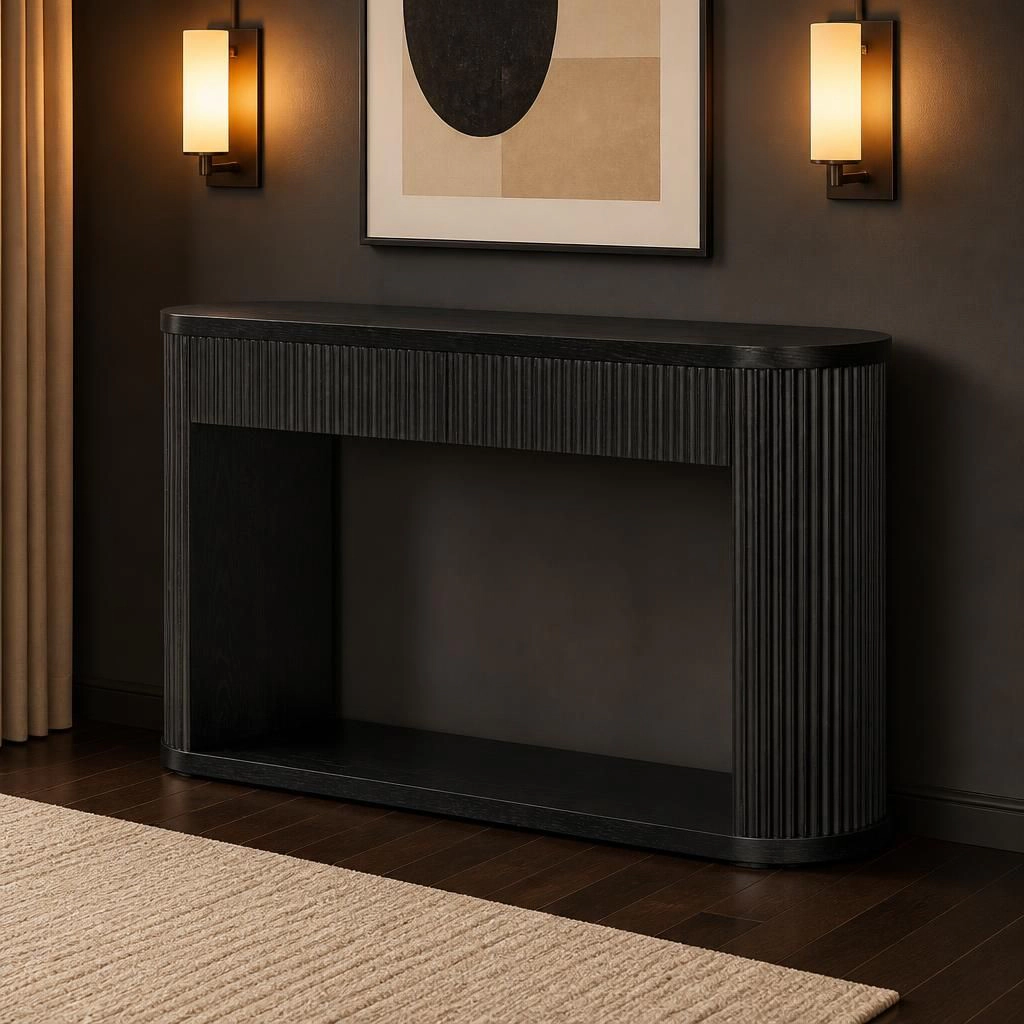 GOODSILO Narrow Long Solid Wood Console Table