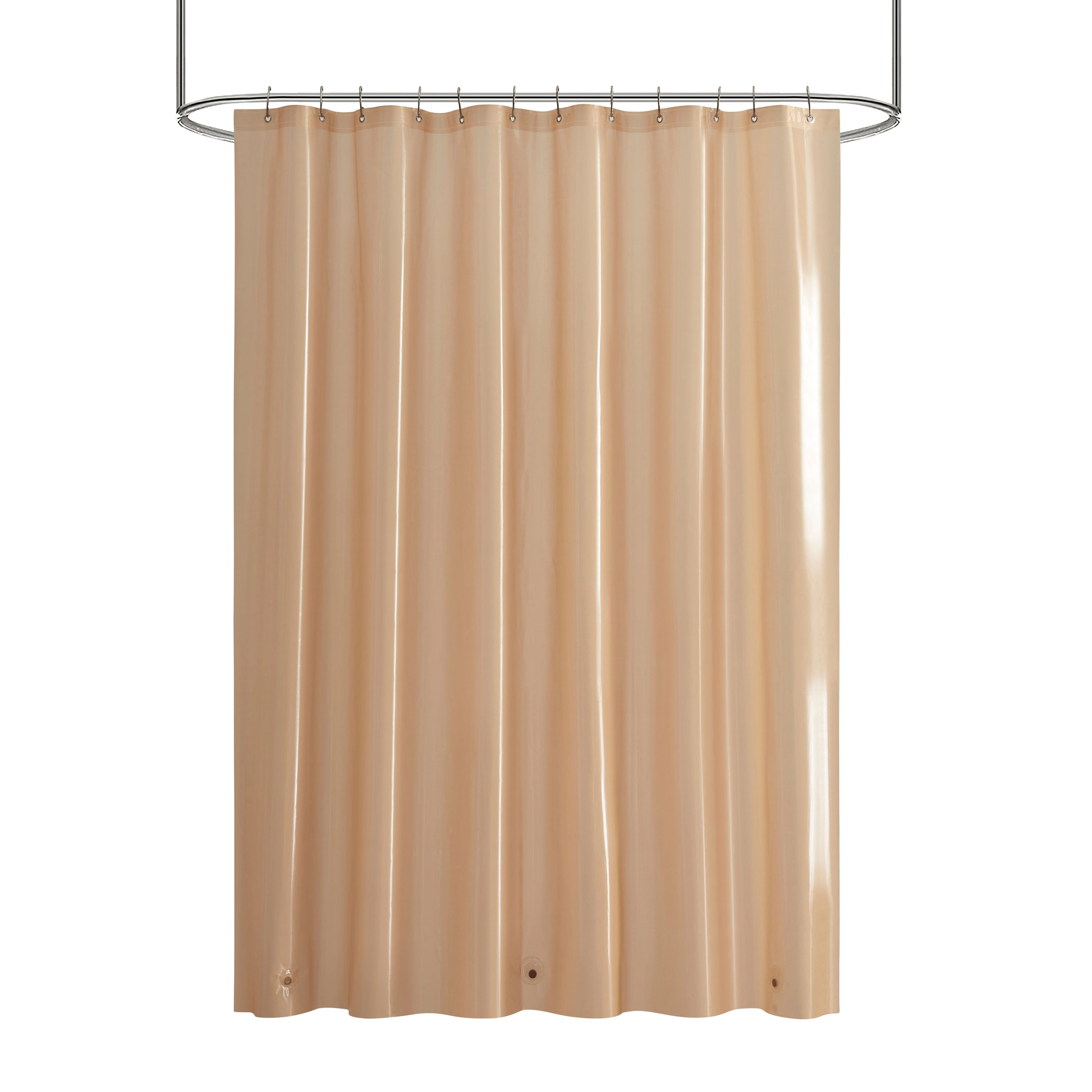 Kate Aurora Transparent Pastel 6 Gauge Hotel Non-Toxic Odor Free PEVA Shower Curtain Liner - Mold & Mildew Resistant