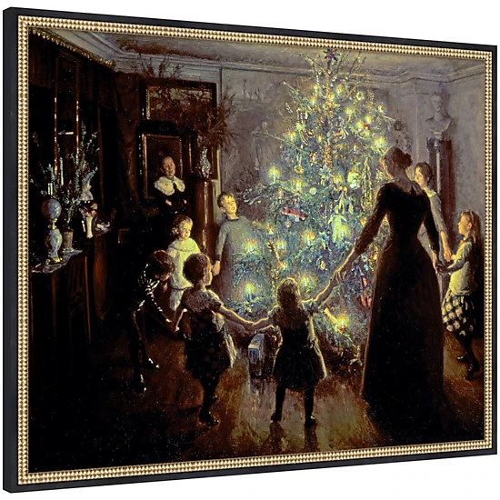Amanti Art Silent Night 1891 by Viggo Johansen Framed Canvas Wall Art ...